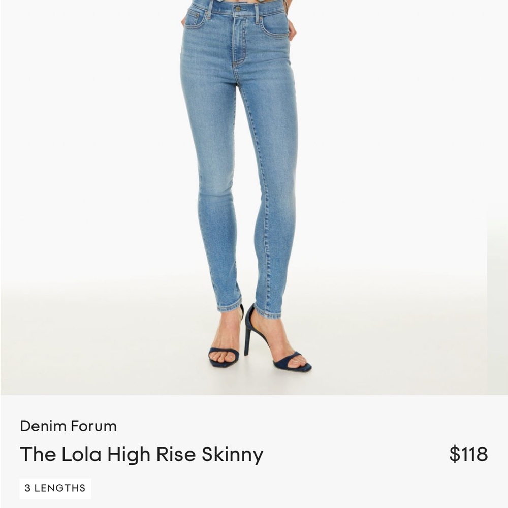 Denim Forum- The Lola High Rise Skinny - 7 Yrs Pctr Ths Bleu size 29- Regular